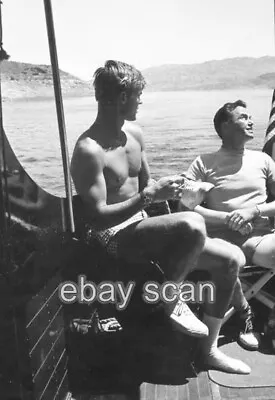 Tab Hunter    Barechested  Beefcake With Hot Guy Friend 8x10 Photo 2 • $14.99