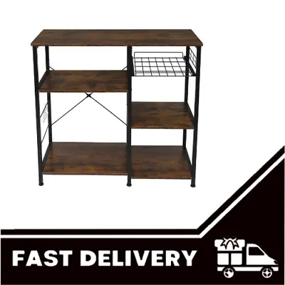 $63.89 • Buy Vintage 3-Tier Industrial Kitchen Storage Cart & Baker’s Rack