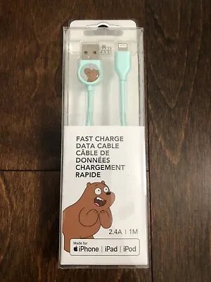 We Bare Bears USB IPhone Charging Cable Grizz. For Apple. Licensed Merchandise • $22.99