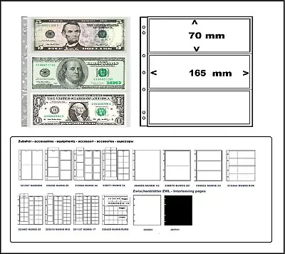 1 Lighthouse 316522 Coin Sheets Banknote Sleeves Numis 3C 3 Compartments • £2.74