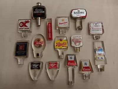 Lot Of 15 Vintage Beer Tap Handles Miller Schmidts Schlitz Bud Lucky Lager • $59.99