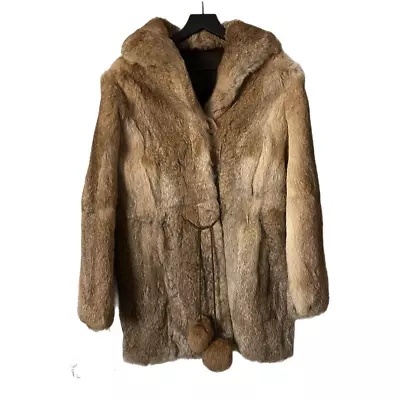 Vintage 70s Rabbit Fur Coat Size Small • $180