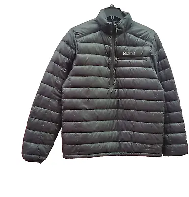 MARMOT 800 FILL DOWN JACKET In Men's Size L BLACK Warm & Comfy Packable/Light • $88