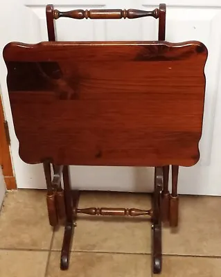 Vintage Ethan Allen Wood TV Tray Table & Display Stand - 1 Table - Pickup Only • $50