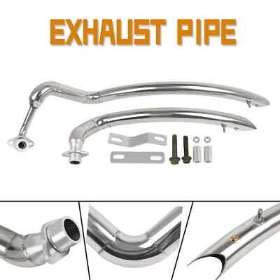 $268 • Buy For Yamaha V Star 650 XVS650 Dragstar 650 XVS400 Exhaust Pipe Systems Chrome 