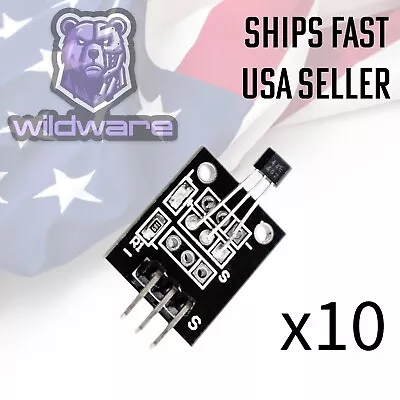 10 Pcs KY-003 Standard Hall Magnetic Force Sensor Module For AVR Smart Cars DIY • $8.52