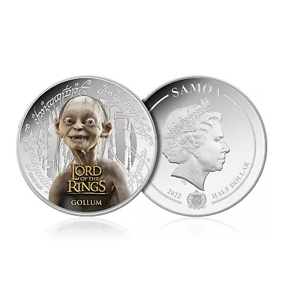 The Lord Of The Rings Sam Colour Silver Plated Half Dollar Coin Samoa 2022 • £31.99