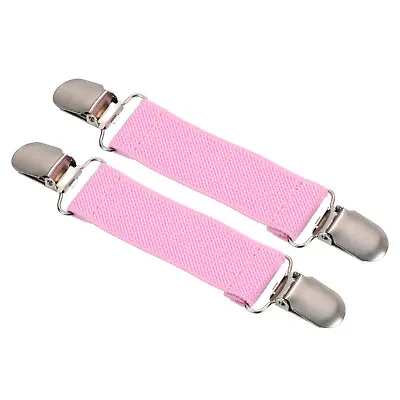 Mitten Clips 2Pcs Elastic Glove Buckle Clip With Double Metal Clamp Pink • $6.83