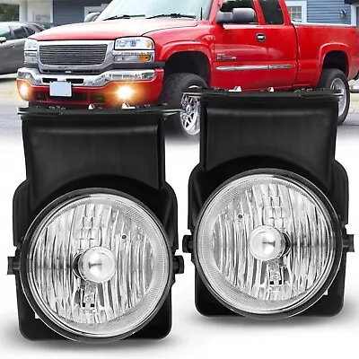 Fit For 2003-2006 GMC Sierra 1500 2500 3500 Pickup Fog Lights Bumper Lamps -L+R • $40.99