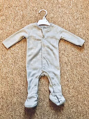 £5.99 • Buy Brand New Baby Boy Soft Fleece Penguin Sleepsuit/Romper/All In One 0-3 To 18-24m