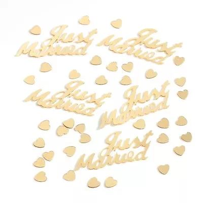 £1.29 • Buy JUST MARRIED 14g FOIL CONFETTI TABLE SCATTER WEDDING DECORATIONS 11 COLOURS (pa)