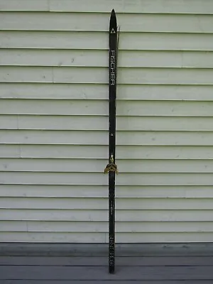 Nice VINTAGE Wooden Single Snow Ski Black FISCHER SWEEDEN Measures 81  • $19.97