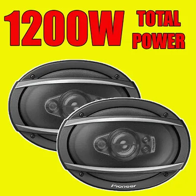 Pioneer 6x9 6x9  1200W Total Power 5-Way Car/Van Rear Deck Shelf Speakers Grills • £64.99