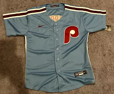 Bryce Harper Vintage Jersey NEW Mens Small Blue Philadelphia Phillies Stitched. • $51.99