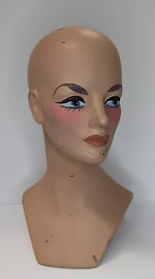 *Vintage Female Mannequin Head* Full Life Size Bust!  • $75