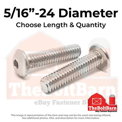 5/16 -24 Stainless Steel Button Socket Head Cap Screws (Choose Length & Qty) • $9.40