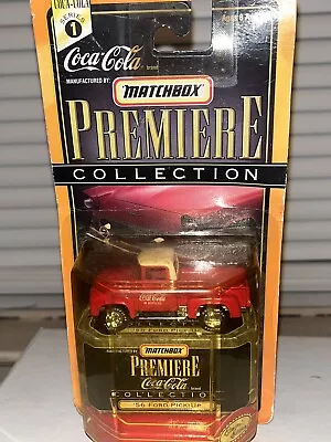 Coca-Cola 1998 Matchbox Premier Collection Diecast Red '56 Ford Pick Up • $14.99