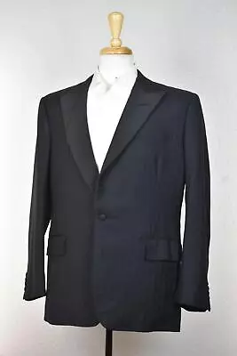VTG 1985 Fallan & Harvey Mens 1 Button Tux Smoking Jacket Blazer Sport Coat 44 • $800