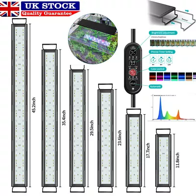 Aquarium Fish Tank LED Light 24/7 Lighting Cycle Full Spectrum Lighting Lamp UK • £49.99