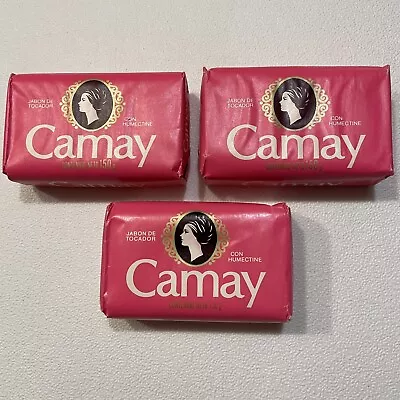 Camay 3 Toilet  Soap Bars Spanish Writing Pink 4.7 Oz  Made In Mexico New Sealed • £34.74