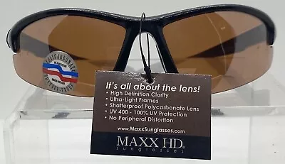 Maxx HD Cinco Black Driving Sunglasses UV 400 Shatter Proof Old New Stock NWT • $18