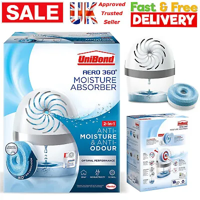 Unibond AERO 360 Pure Moisture Absorber Dehumidifier System Device + 1 Refill • £14.99