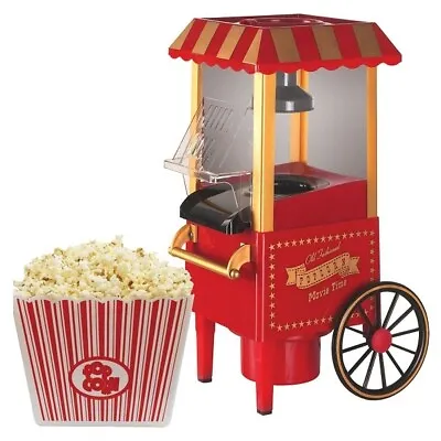£27.99 • Buy Fat-Free Hot Air Carnival Popcorn Maker Popper Machine Retro 30's Style Healthy