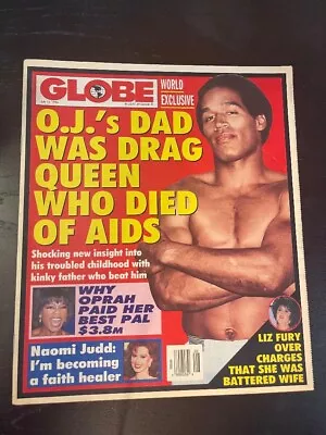 Globe TABLOID Magazine 1994 W O.J. OJ SIMPSON ON THE COVER • $19.99