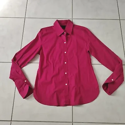 Moda International Victoria Secret Size L  Pink Shirt Tab Long Sleeve Button Up • $13.98