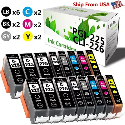 16 PK PGI225 CLI226 Ink Cartridge For Canon PIXMA MG6120 MG6220 MG8120B • $11.11