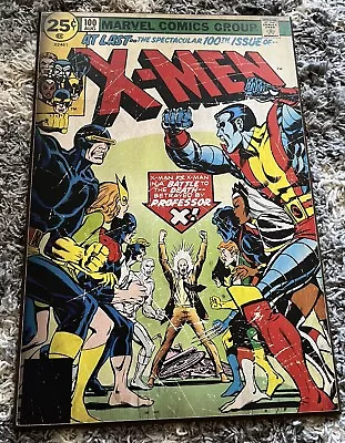 X-MEN #100 Comic Cover Wooden Wall Art Marvel Comics 19” X 13” Spectacular 100th • $35