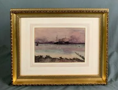 HMS Leviathan Naval Watercolour 1912 • £145