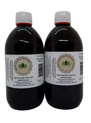 High Strength Olive Leaf Extract - Twin Pack 1050ml (2x525ml)- In Glass Bottles • £26.75