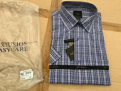 $15.84 • Buy F/X Fusion Men's S/S Textured Dobby Shirt Blue L Tall New Rrp £29.99