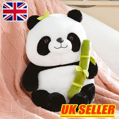 Toys Sitting Wildlife Panda Bear Soft Plush Cuddly Toy Kids 25cm LM • £8.15