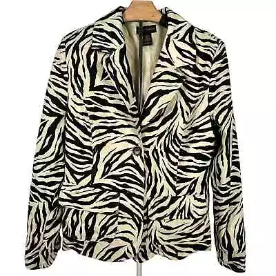 Women's | Anne Carson | Beige Zebra Print Blazer - Large • £53.03