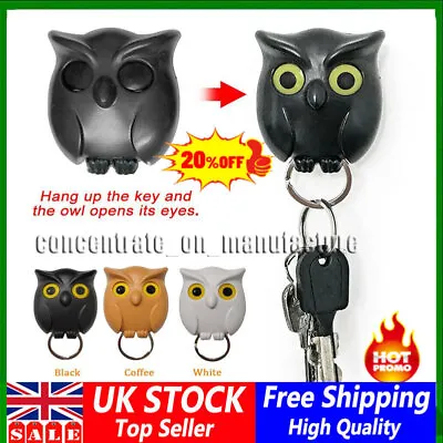 Magnetic Owl Shape Key Holder Key Hook Magnetic Storage Rack Home Organizer • £5.65