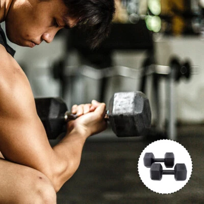 $32.99 • Buy Hex Dumbbell Set 2x 5kg Rubber Barbell Weights Exercise Home Gym Fitness
