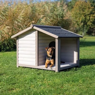 Wooden PineWood Dog Kennel House Weather Proof Shelter Outdoor Deluxe Winter Den • £449.99