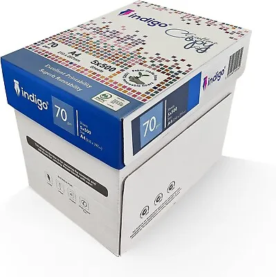 Indigo Excellent Copy Paper A4 White Box Of 5 Reams 2500 Sheets Offices Home • £18.99