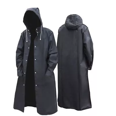 Fashion Adult Waterproof Long Raincoat Women Men Rain Coat Hooded  For Outdoor • $22.03