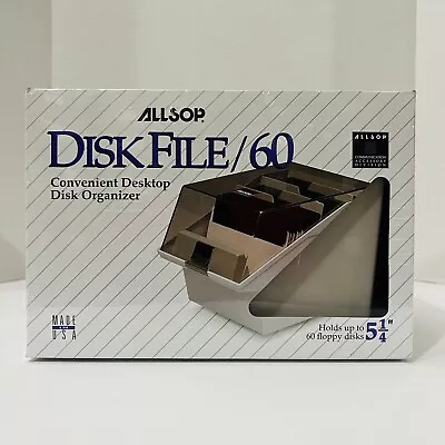 Allsop Disk File Convenient Desktop Disk Organizer Holds Up To 5 1/4  60 Floppy • £24.65