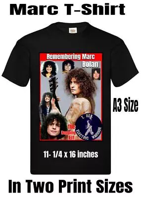 MARC BOLAN T.SHIRT A3  11 X 16  PRINT ON ADULT SIZES • $19.11