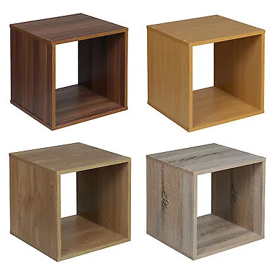 Modern Wooden Bookcase Shelving Display Storage Wood Shelf Shelves Cube Display • £10.89