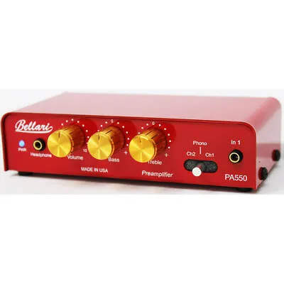 Bellari PA550 3-Channel Phono Preamp And Headphone Amp With RIAA Equalization Cu • $129