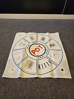 Vintage PAPER Whitman RUMMY ROYAL GAME  Table Sized Game Sheet Mat • $15.25