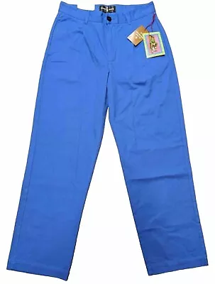 HOUSTON WHITE Adult Chino Wide Leg Pleated Pants - Palace Blue • $12.99