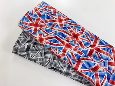 Union Jack Celebrate Cotton Fabric Patchwork Weight British Flag Party Bunting • £3.80