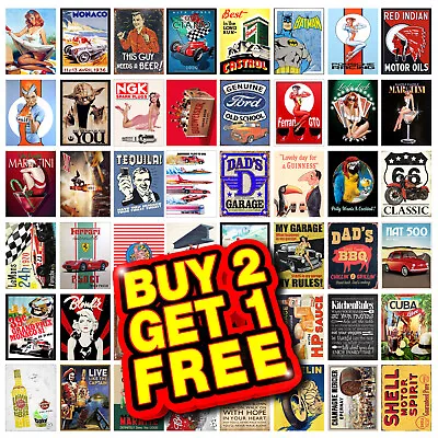 £3.95 • Buy Metal Tin Sign Plaque Garage Man Cave Home Bar Shed House Kitchen Dad Signs M32