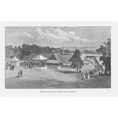 £9.99 • Buy DARLINGTON Co Durham The Royal Agricultural Society Show - Antique Print 1895